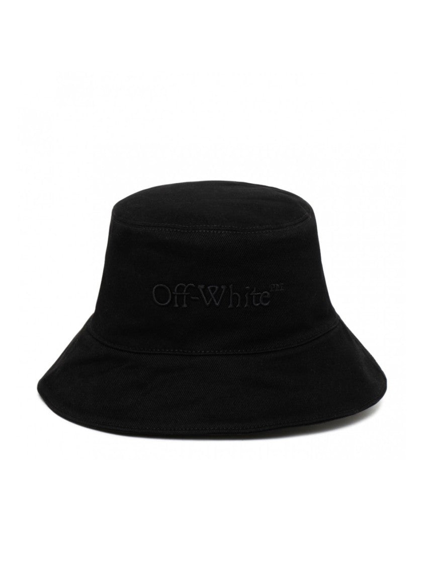 Off-White Bookish Logo Denim Bucket Hat