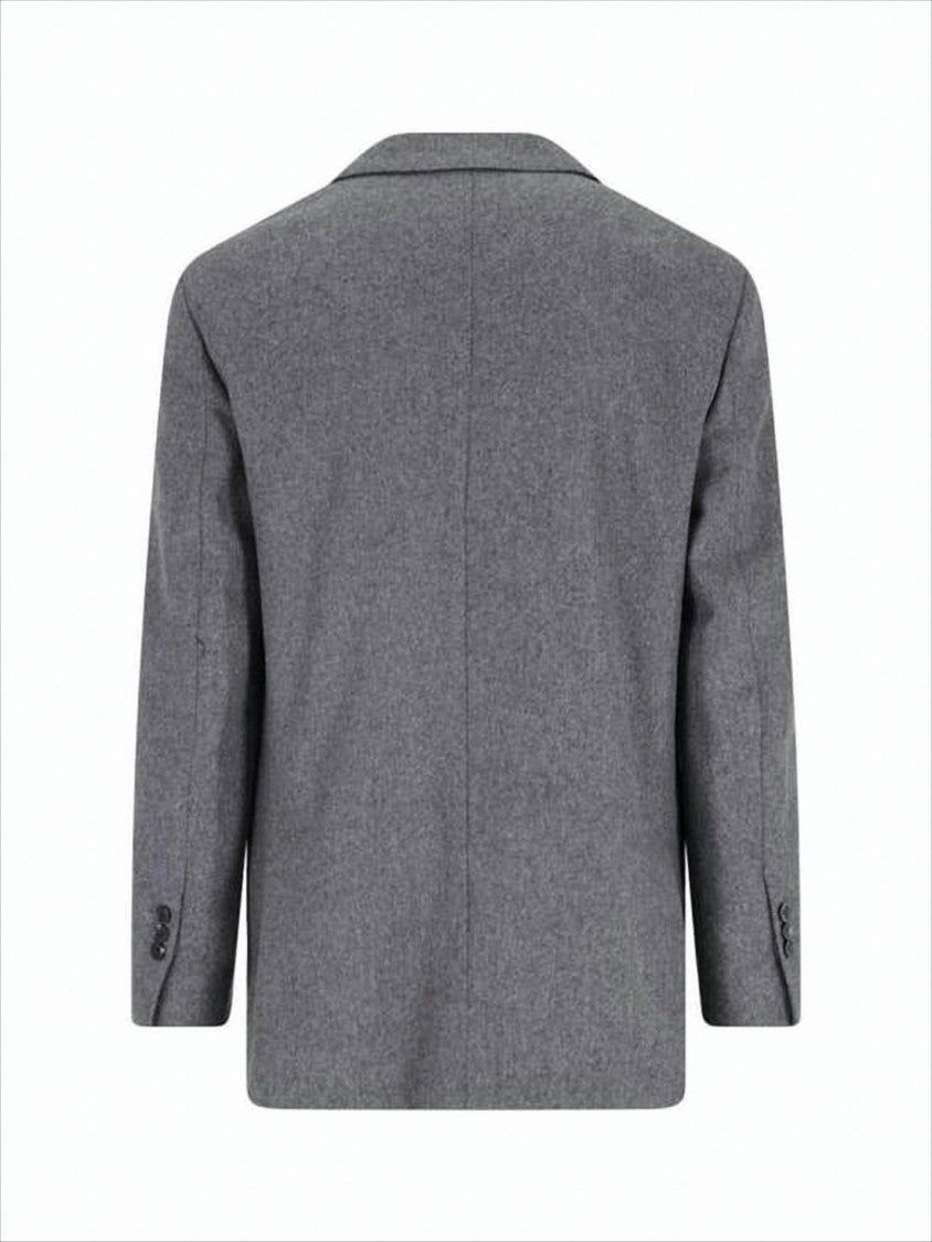 Ami Tailored Wool Blazer With Notch Lapel