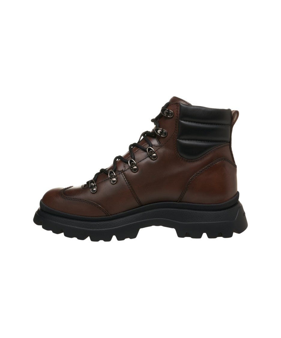 Hogan Smooth Leather Ankle Boots With Sole