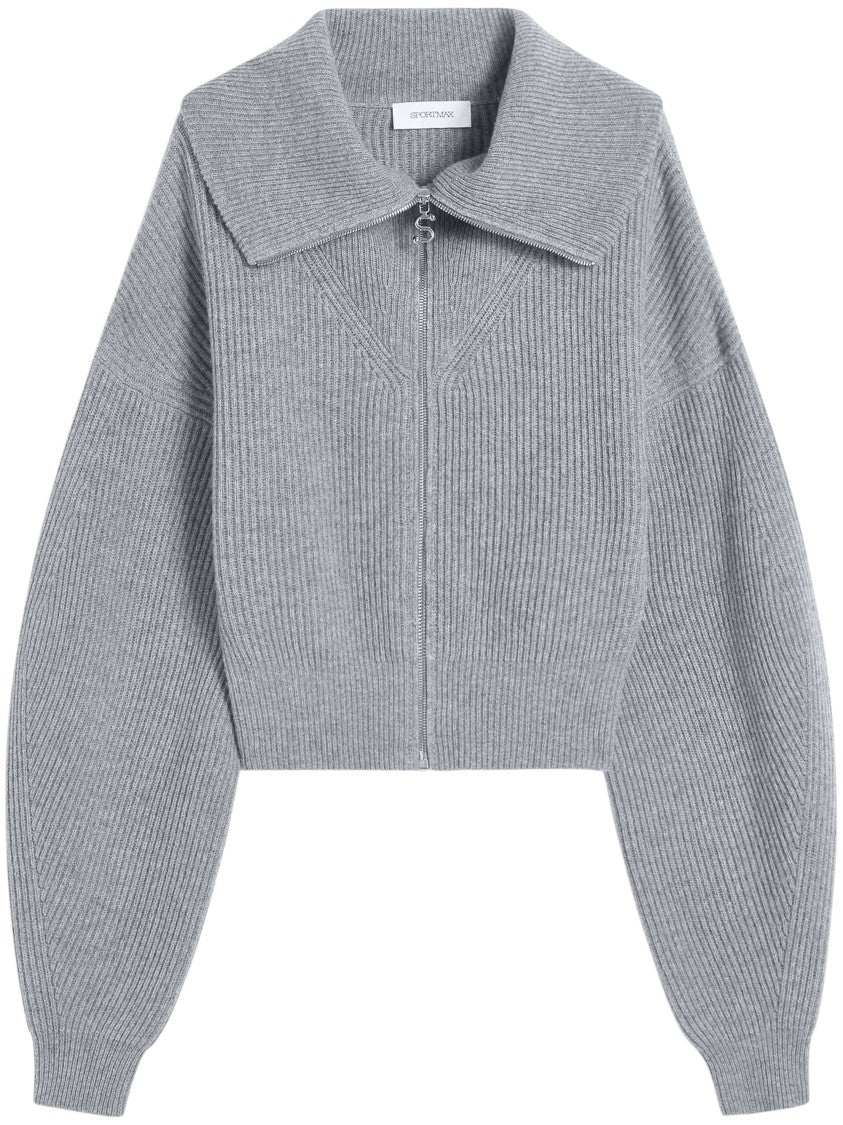 Max Mara Classic Knit Sweater In Rich Brown Hue