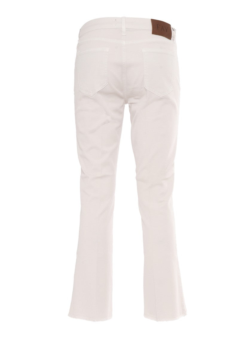 Fay Cropped Flared Hem Pants