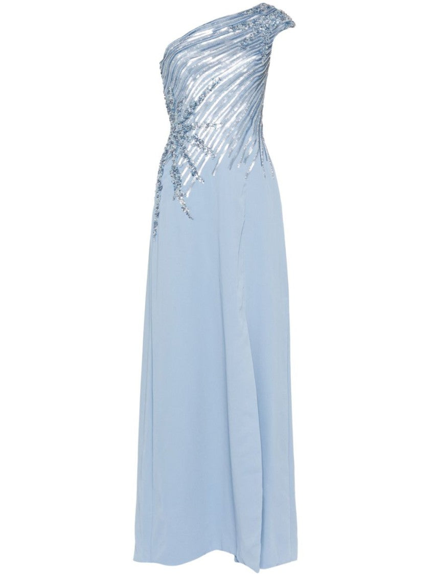 Saiid Kobeisy One Shoulder Sequin Long Dress