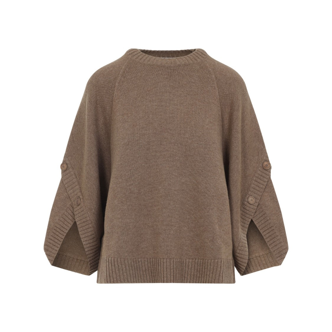 Max Mara Round Neck Sweater With Asymmetric Cuffs