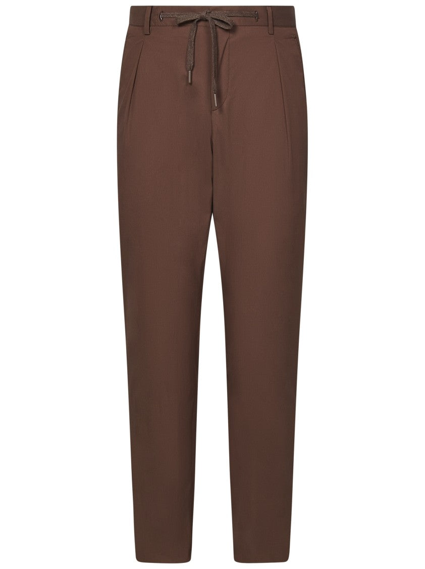 Franzese Collection Brown Egyptian Cotton Trousers