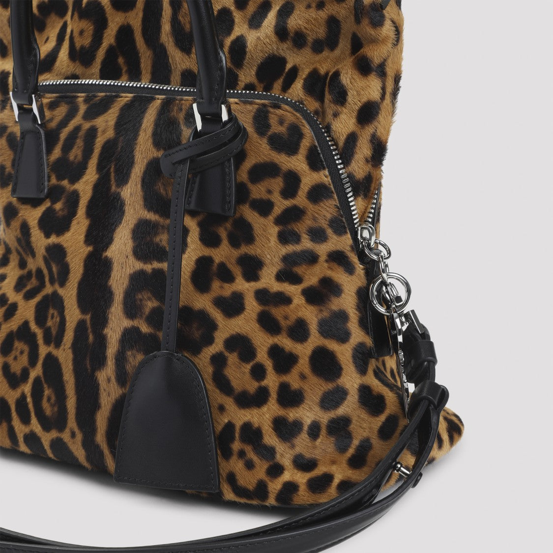 Maison Margiela Structured Calf Hair Handbag