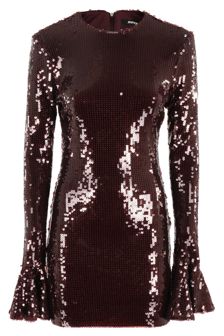 Rotate Sequins Ls Mini Dress