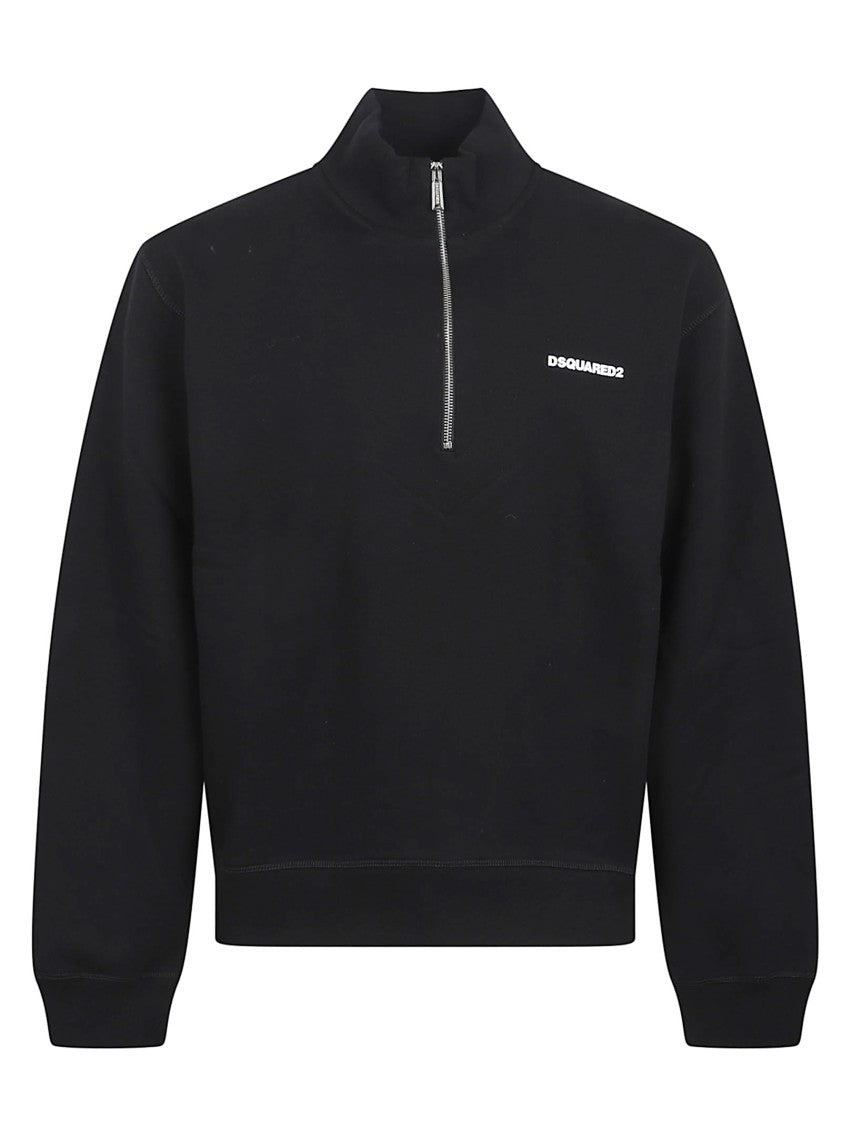 Dsquared2 New York Skyline Print Half-Zip Sweatshirt