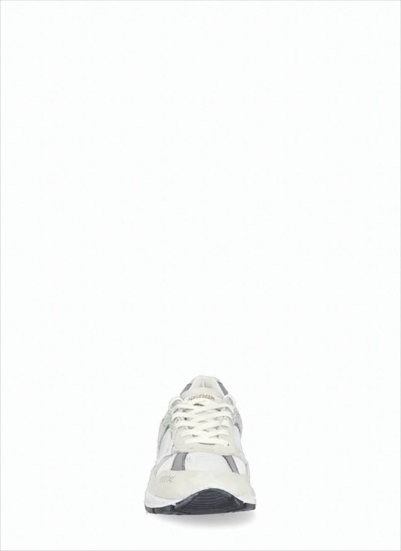 Golden Goose Low-Profile White Sneakers With Distressed Finish And Star Emblem