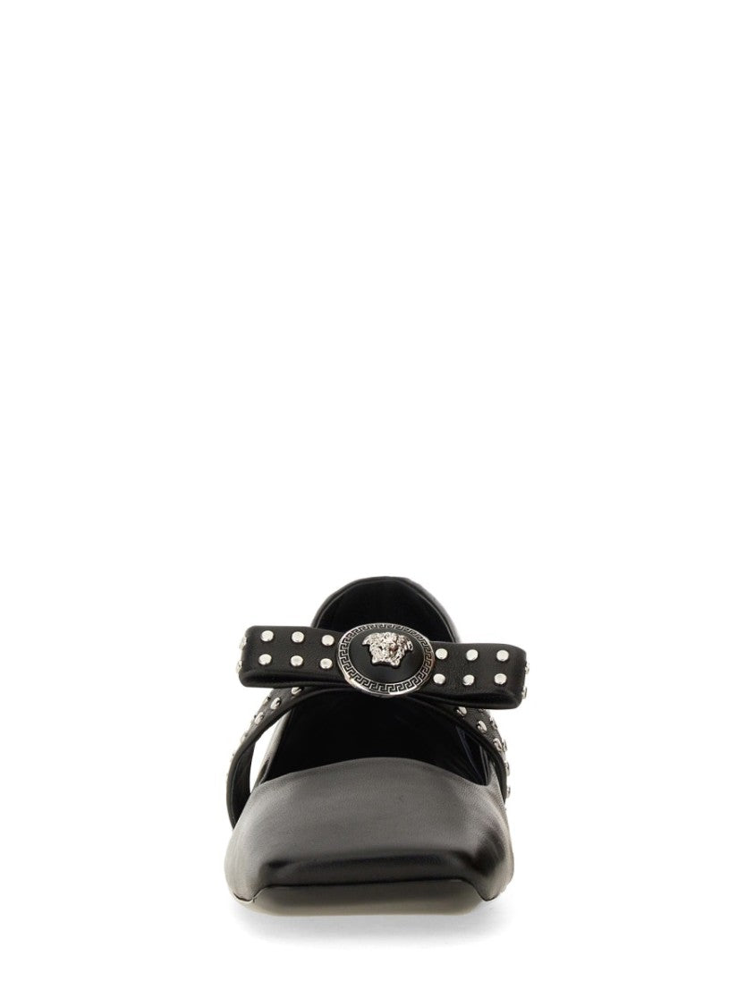 Versace Ballerina "Gianni" Ribbon With Studs