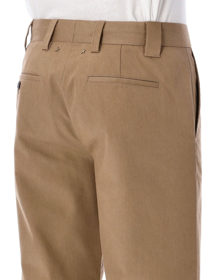 Golden Goose Brown Chino Pants With Straight-Leg Silhouette