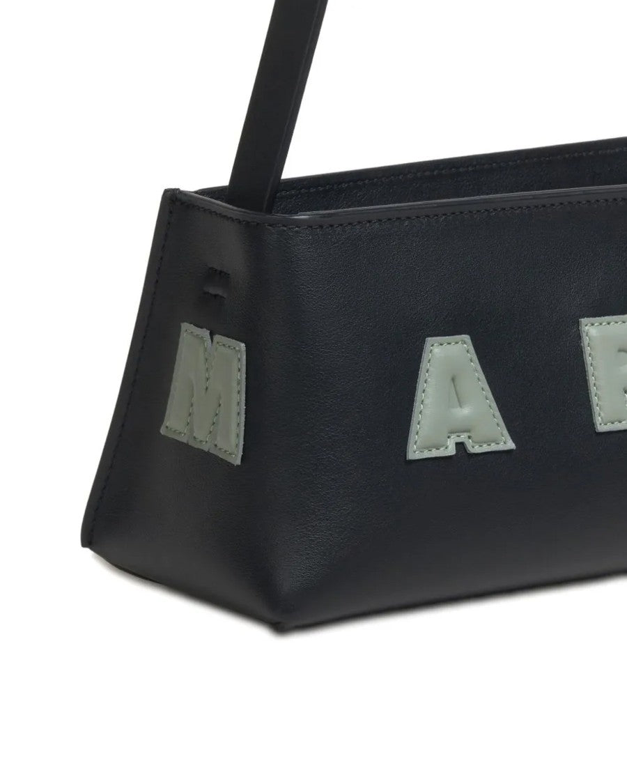 Marni Museo Baguette Black Leather Shoulder Bag