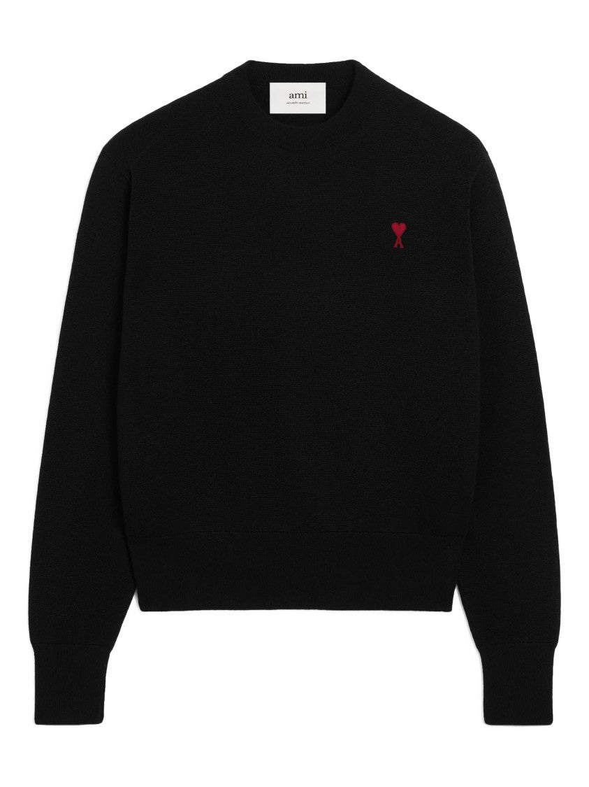 Ami Merino Wool Knit Sweater