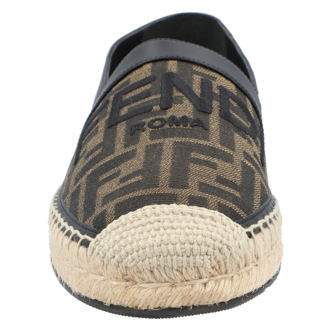 Fendi Espadrilles With Jacquard Ff Motif And Leather Accents
