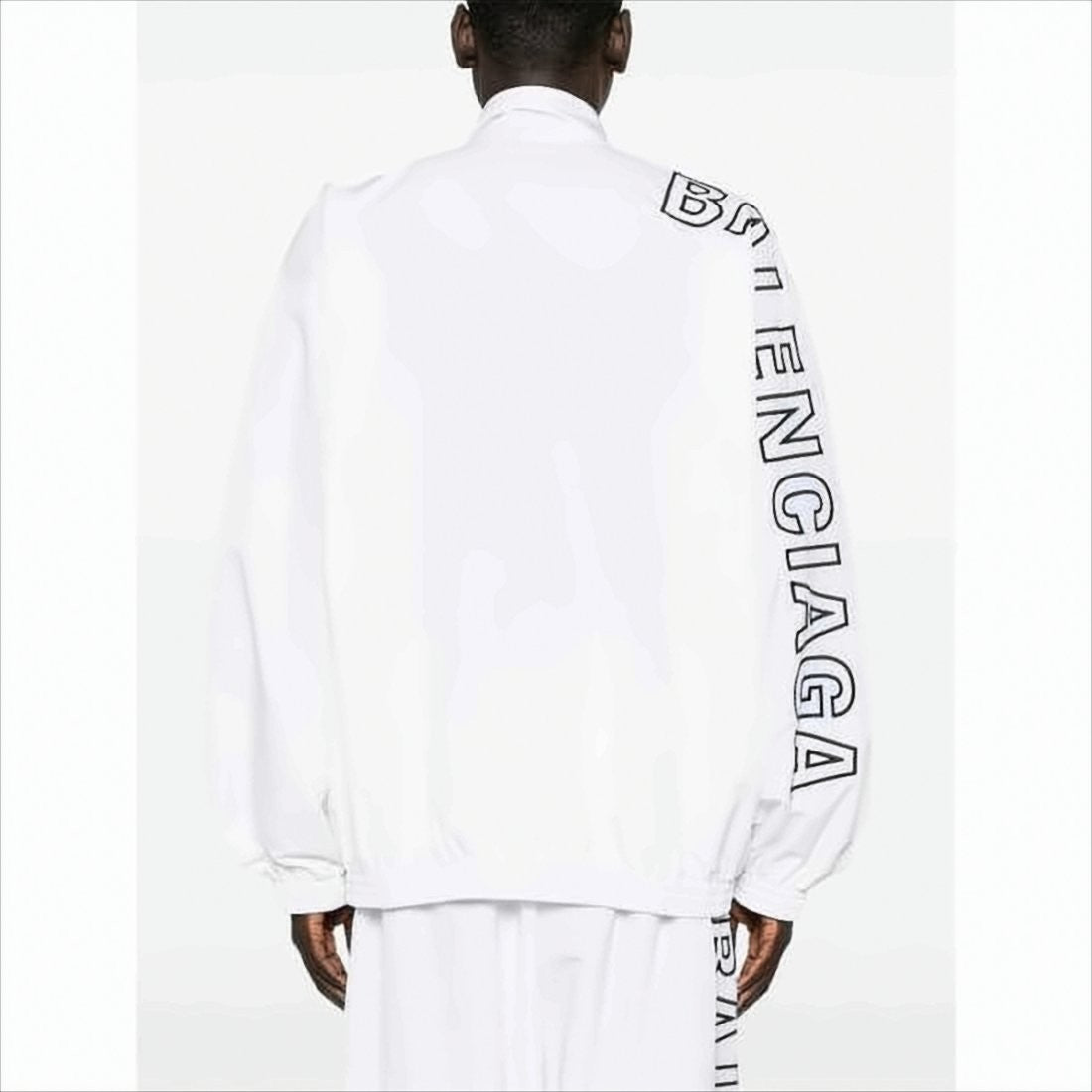 Balenciaga Lightweight White Jacket With High Collar