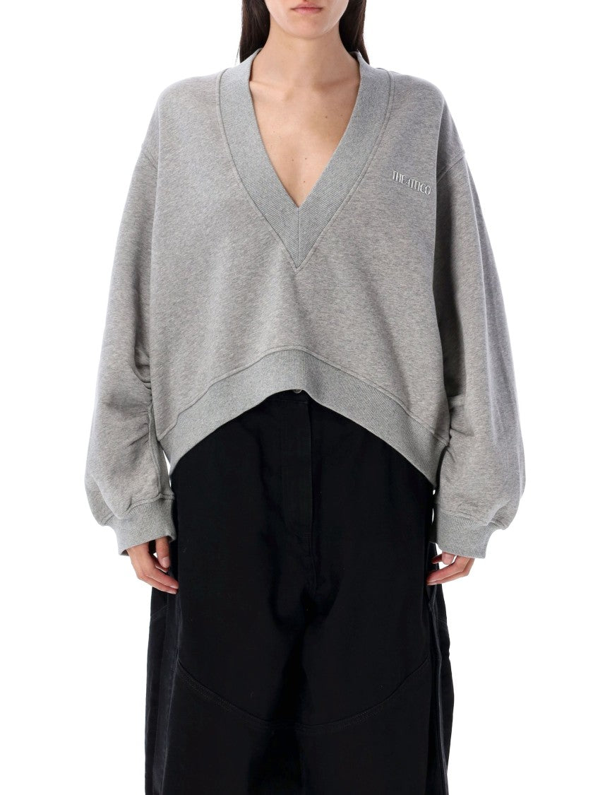 The Attico V Neck Fleece Sweatshirt