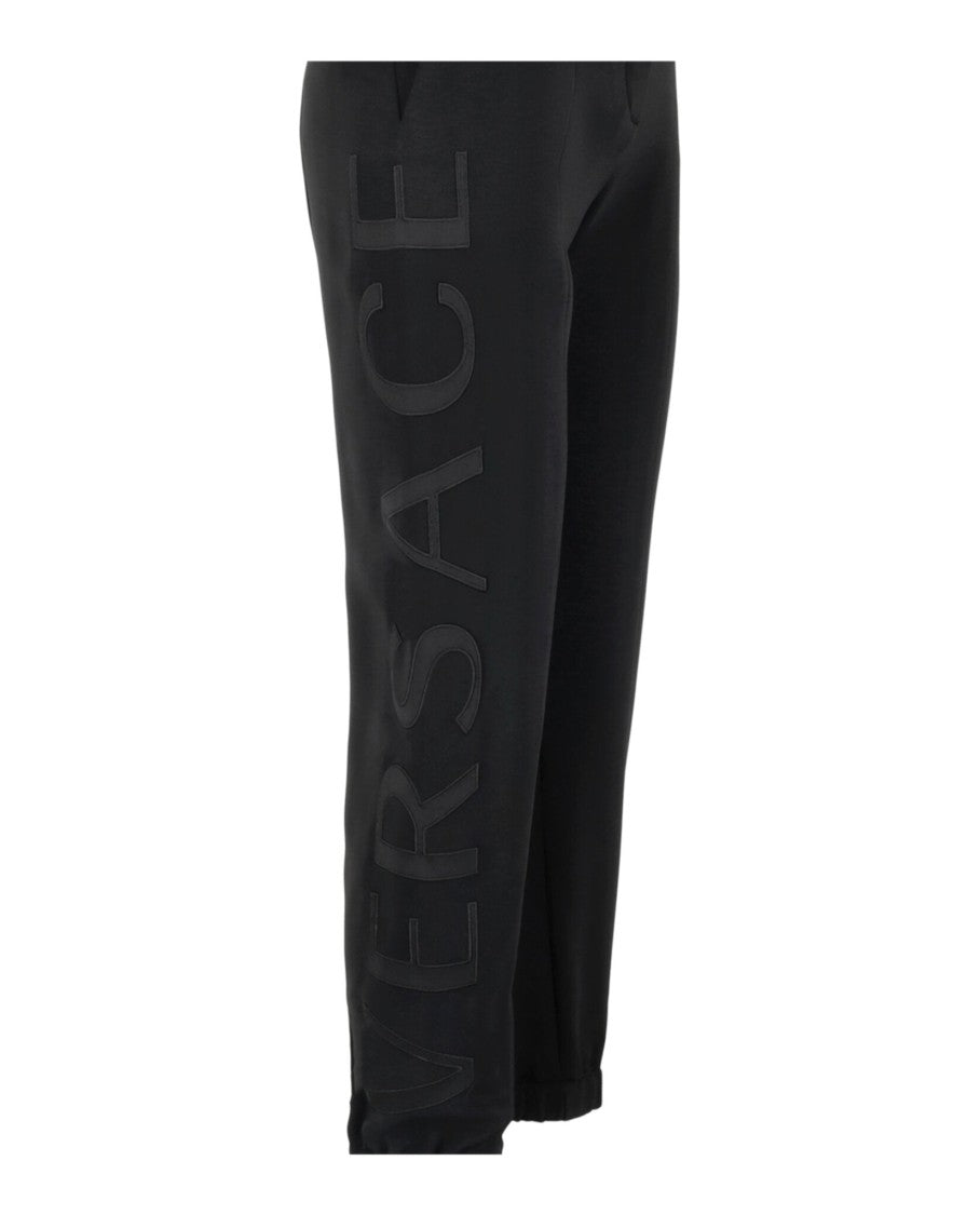 Versace Embroidered Logo Trousers