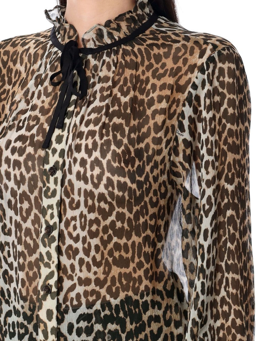 Ganni Leo Chiffon Shirt