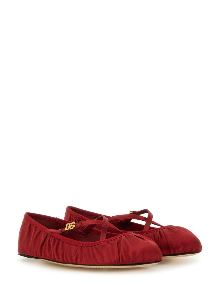 Dolce & Gabbana Satin Ballerina Flats