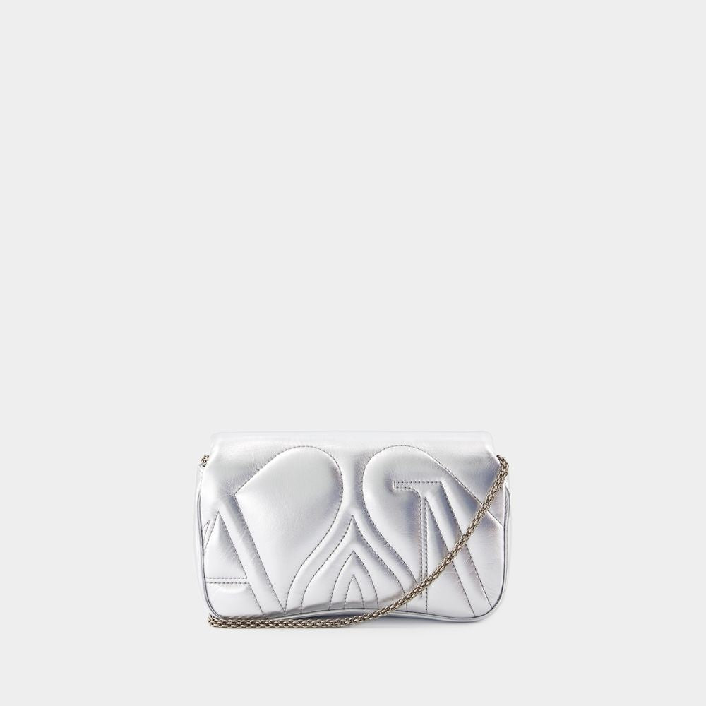 Alexander Mcqueen The Mini Seal Crossbody - Metal - Silver
