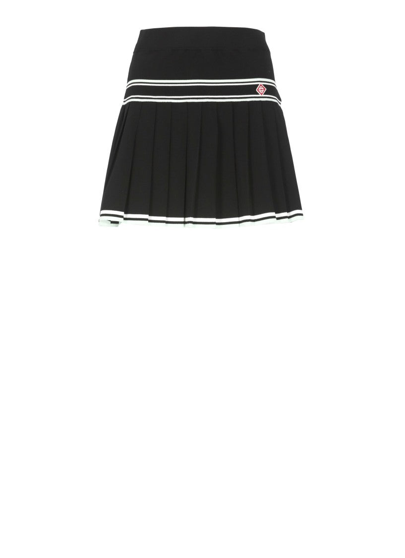 Casablanca Pleated Viscose Skirt
