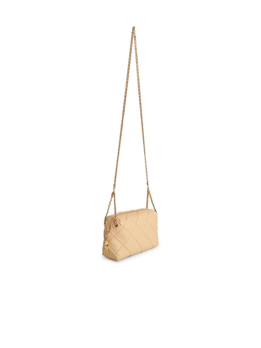 Tory Burch Fleming' Mini Crossbody Bag In Cream Leather