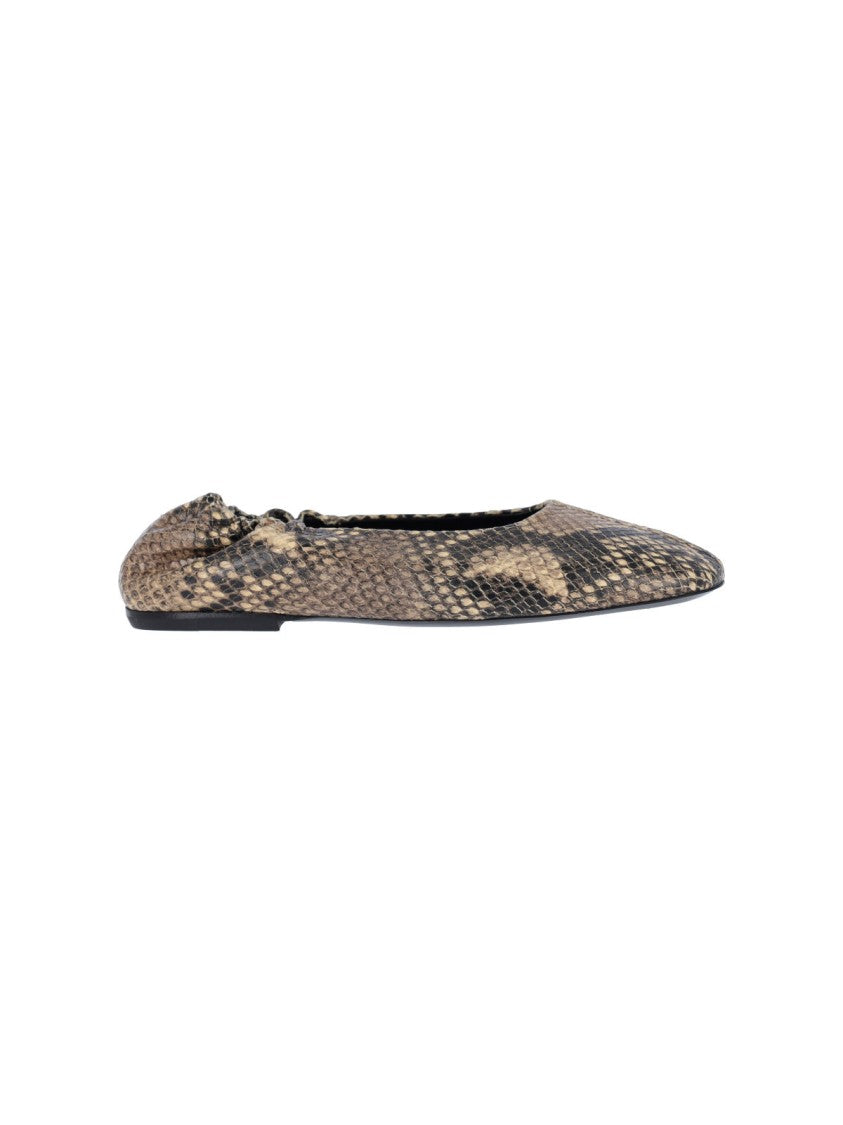 Dries Van Noten Leather Ballerinas – Beige