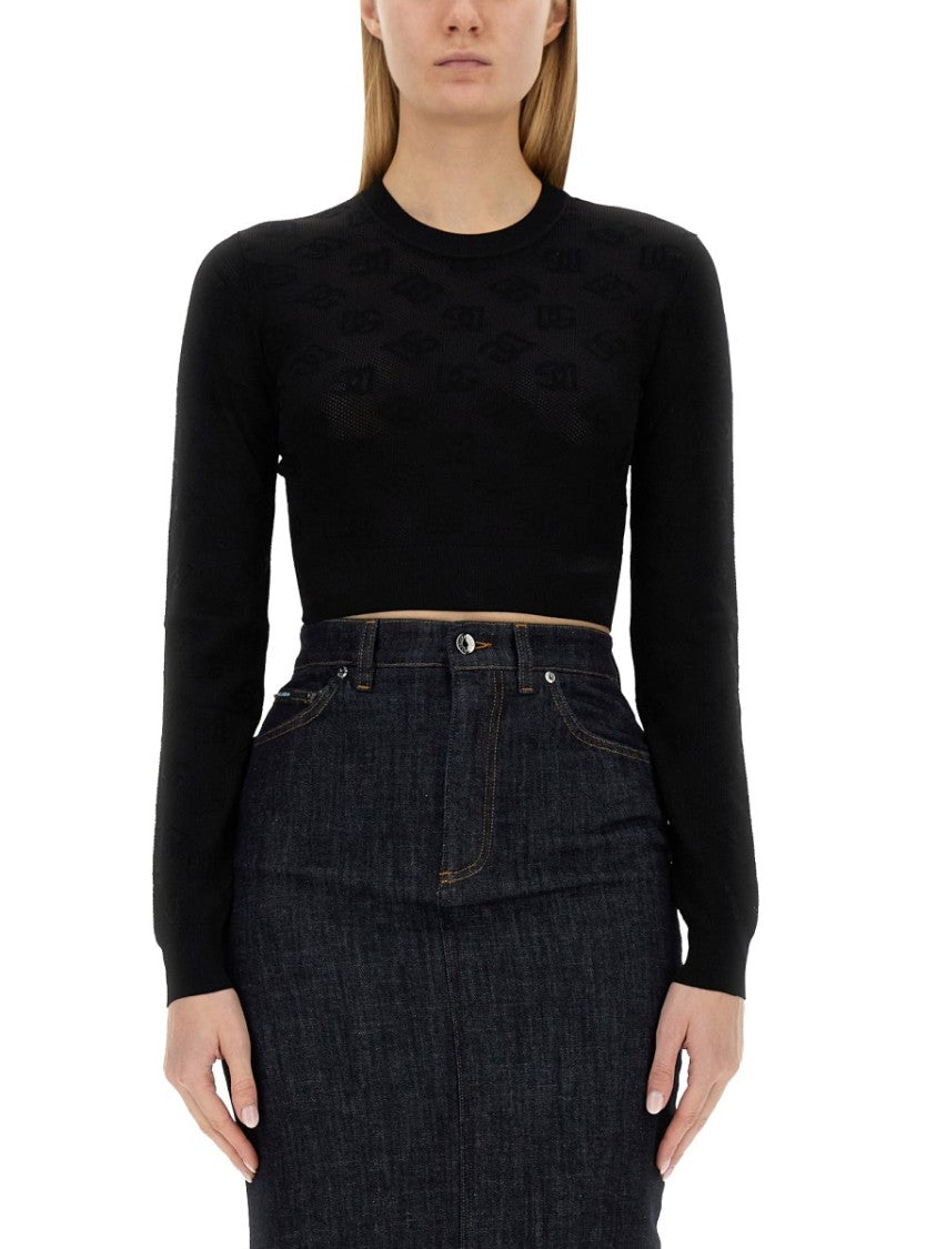 Dolce & Gabbana Jacquard Logo Jersey