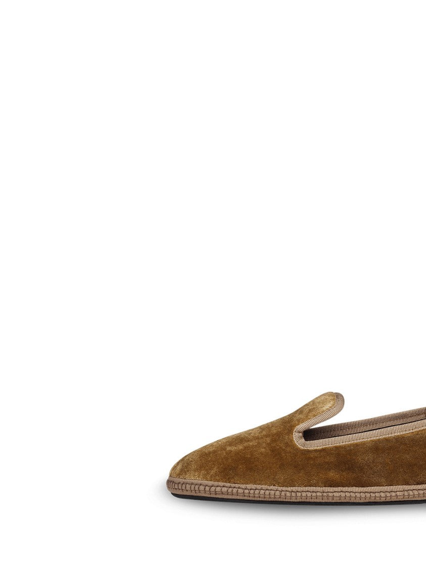 Sentier Plush Velvet Slippers With Refined Detailing