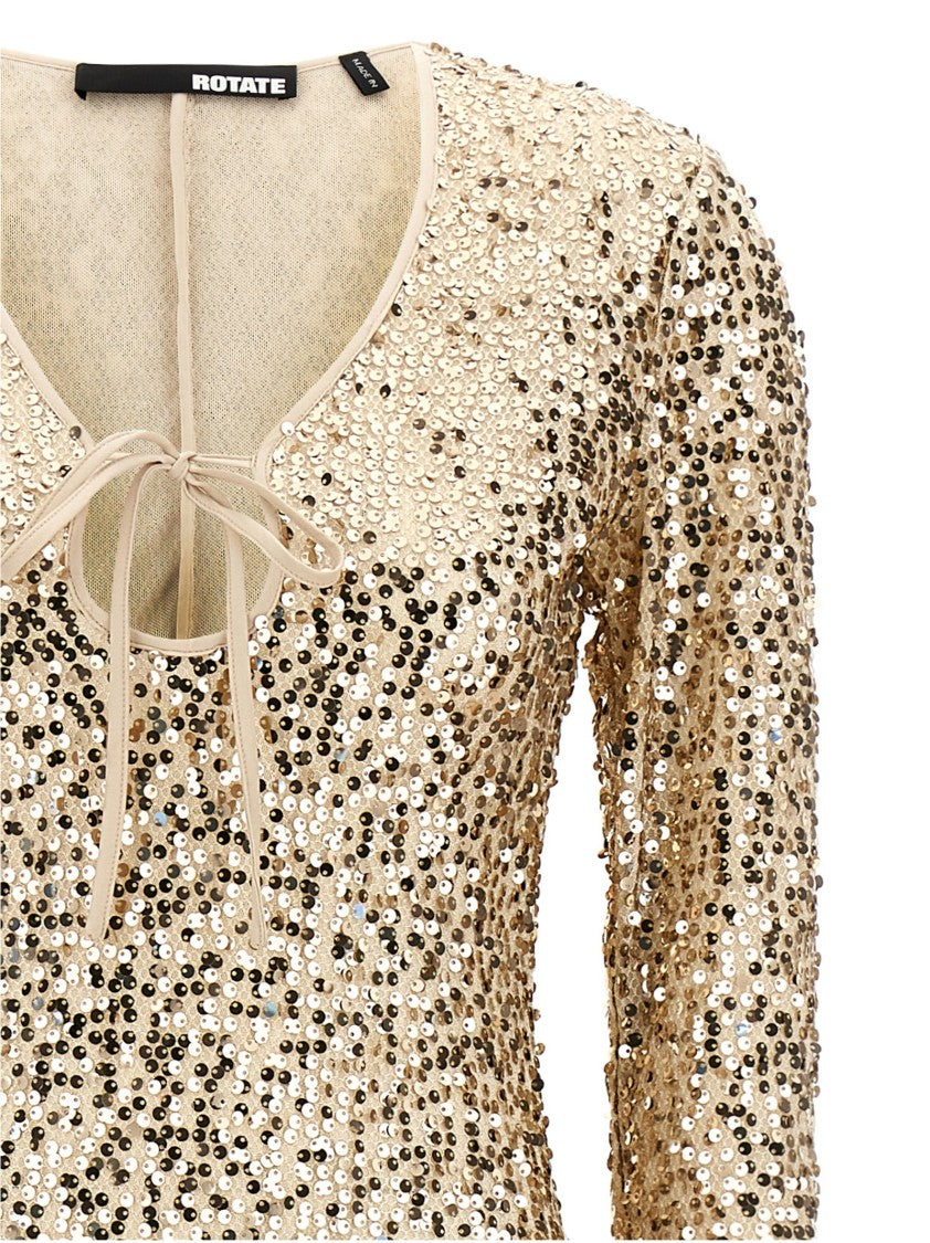 Rotate Birger Christensen Net Sequins Midi' Dress