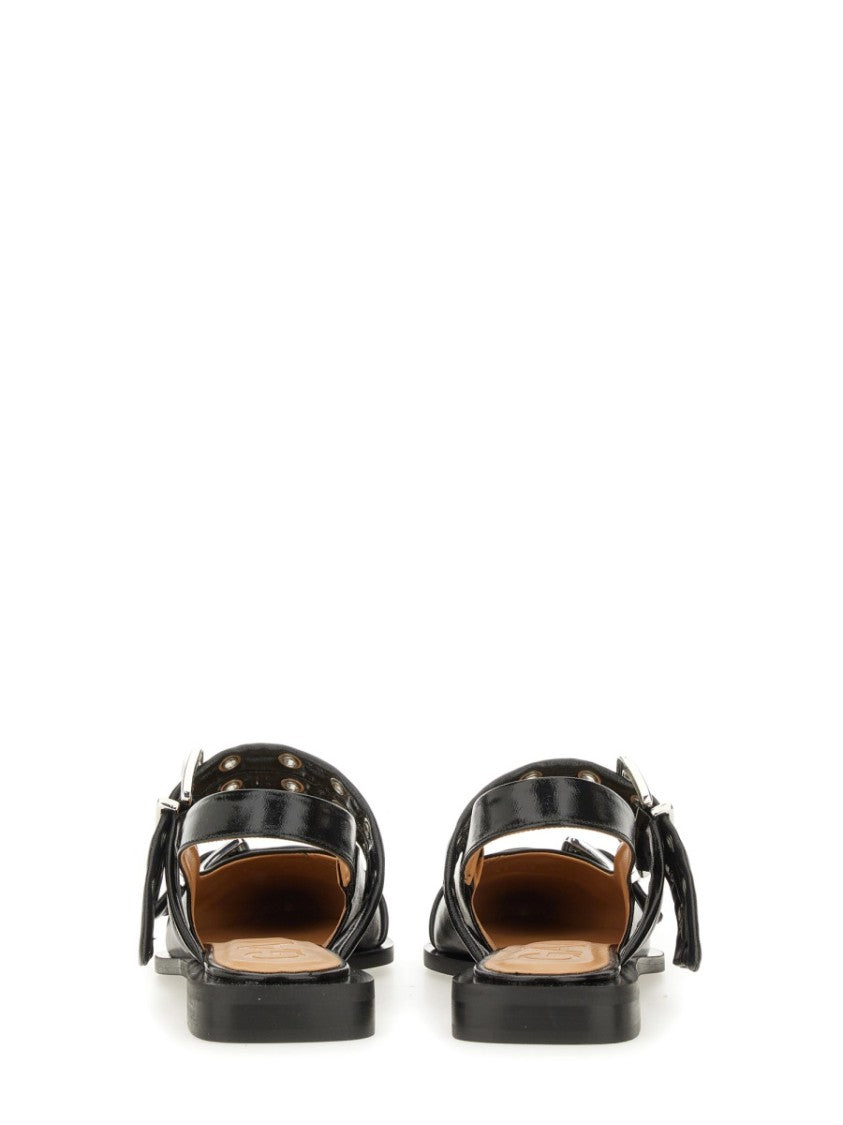 Ganni Pointed Toe Ballerina Flats