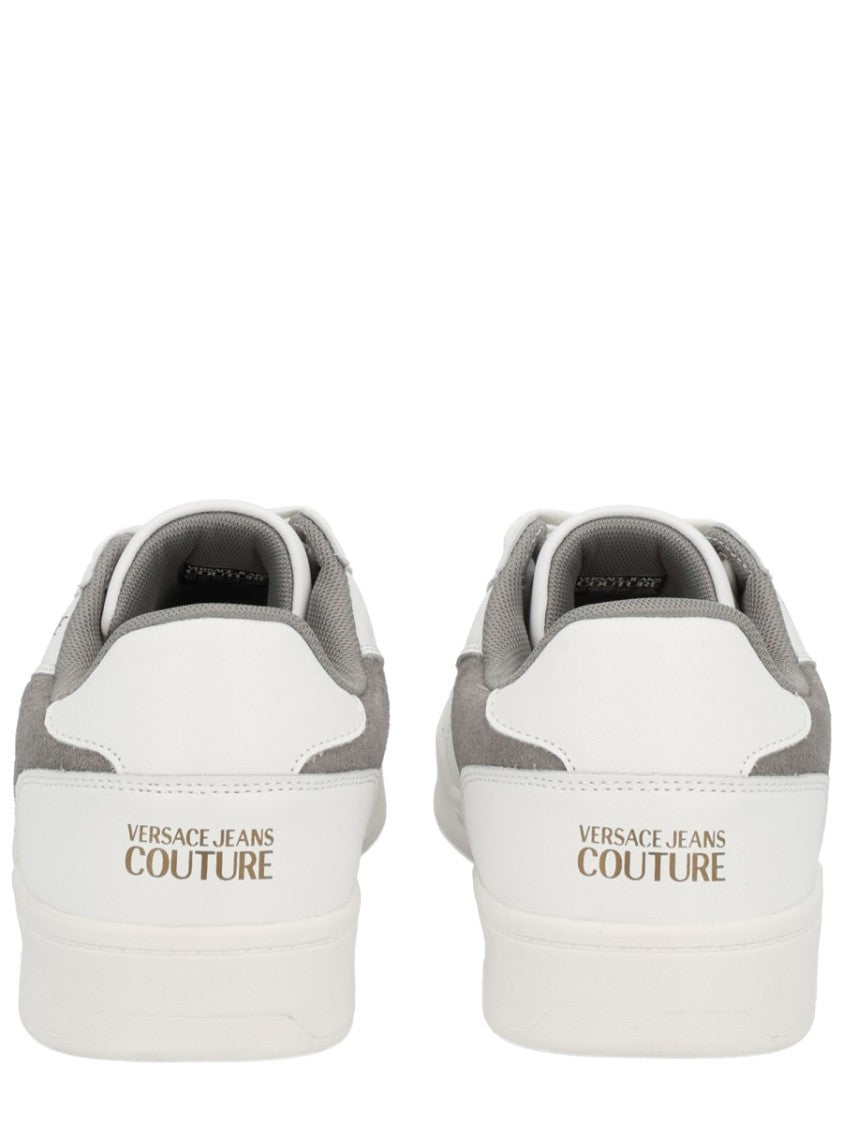Versace Jeans Couture Sleek Grey Sneakers With Contrast Panels