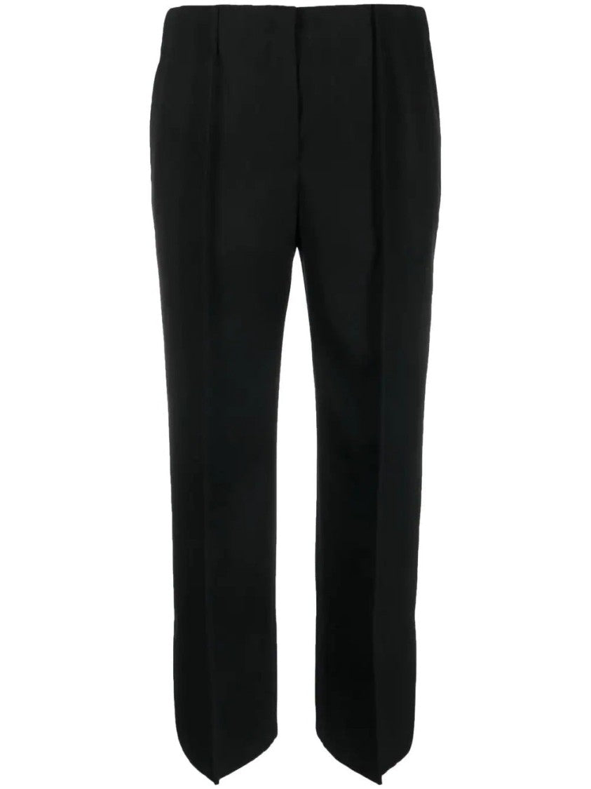 Jil Sander Straight Leg Wool Trousers With Subtle Pleats