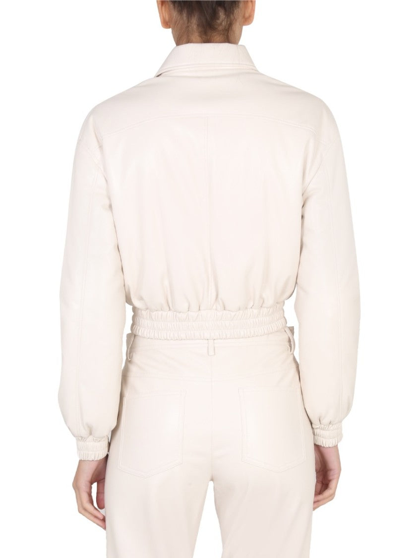 Msgm Cropped Jacket With Classic Collar