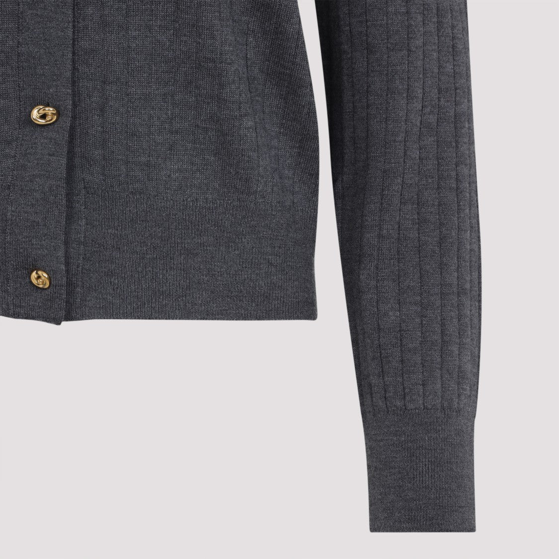 Bottega Veneta Button-Down Front Ribbed Knit Sweater