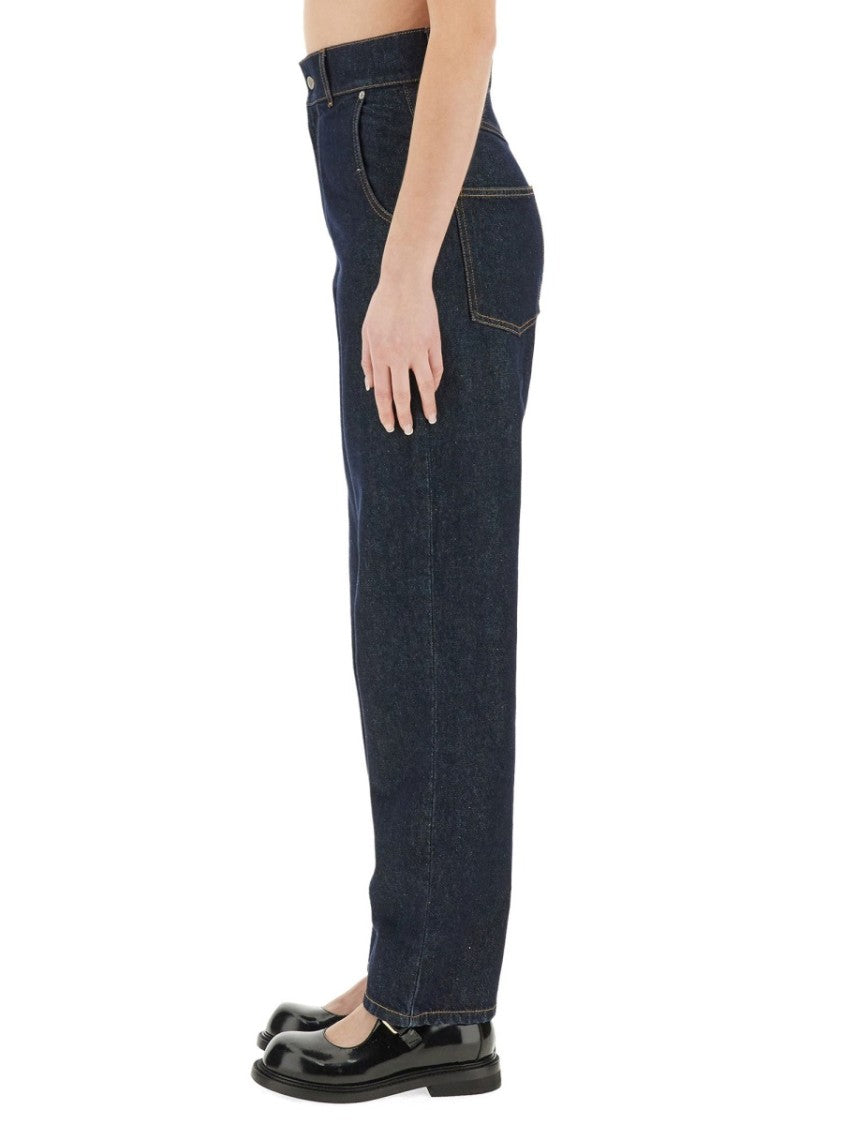 Moschino "Laurel Crown Patch" Denim Pants
