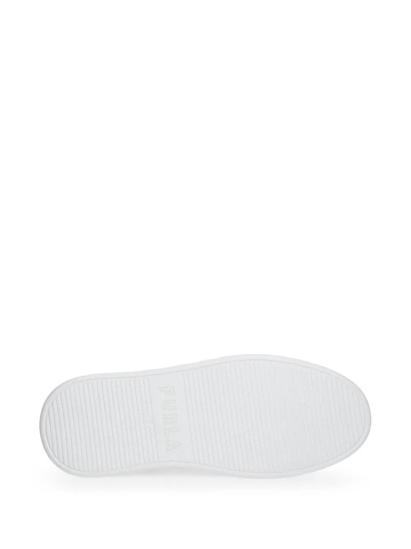 Furla Beige Lace-Up Sneakers With Cushioned Sole