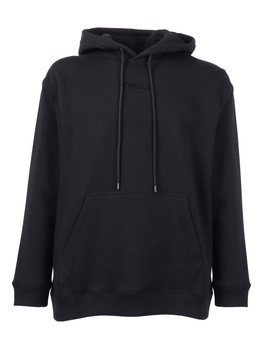 Dondup Cotton Pullover Hoodie With Adjustable Drawstring Hood