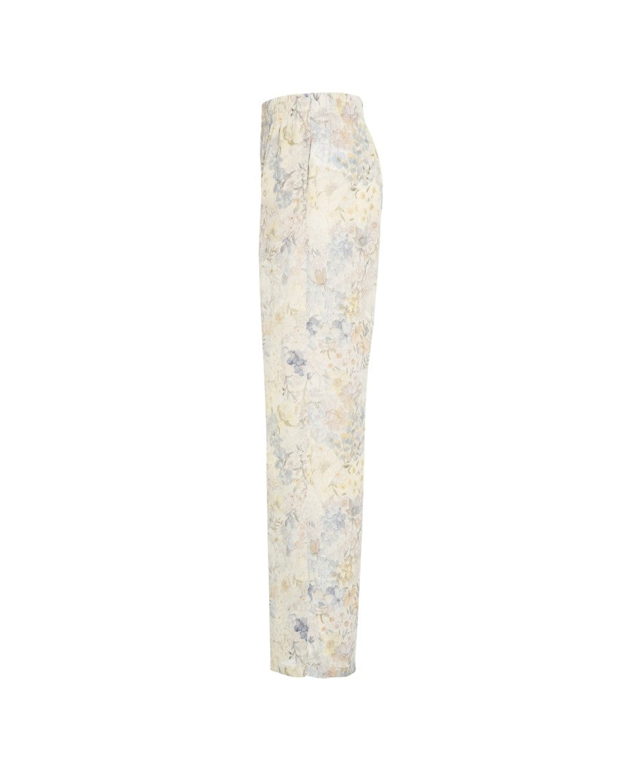 Golden Goose Wide-Legged Pants With Floral Print