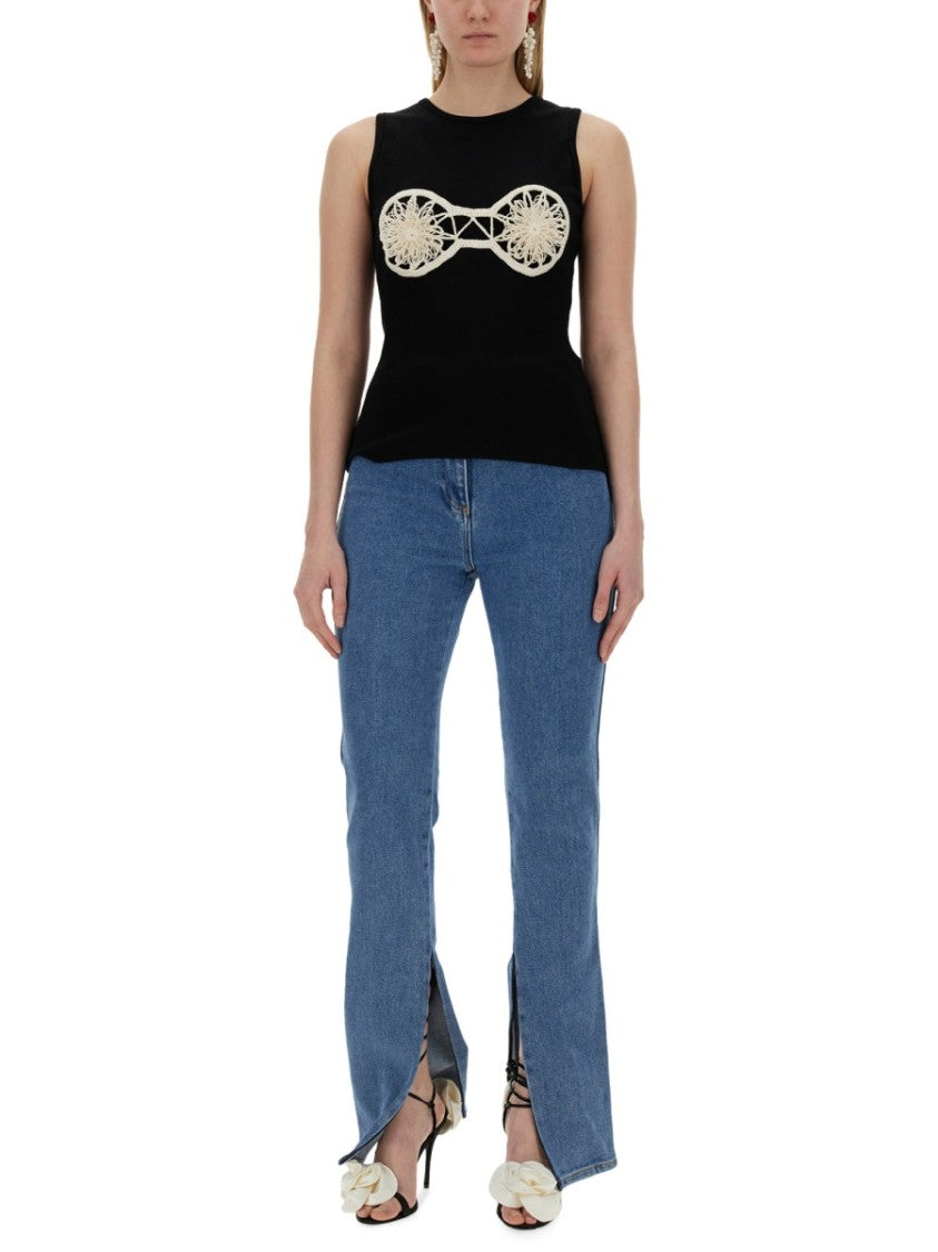 Magda Butrym Top With Crochet Insert