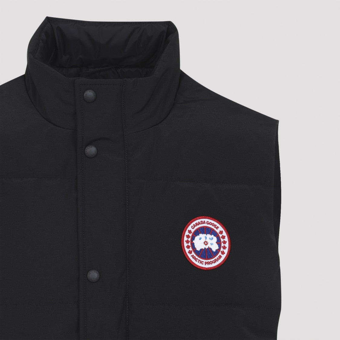 Canada Goose Sleek Black Waistcoat With High Collar