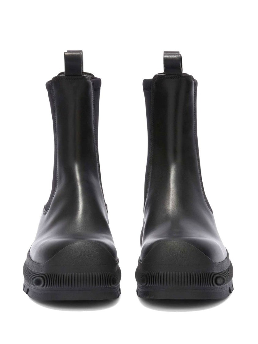 Jil Sander Slip-On Ankle Boots With Embossed Logo
