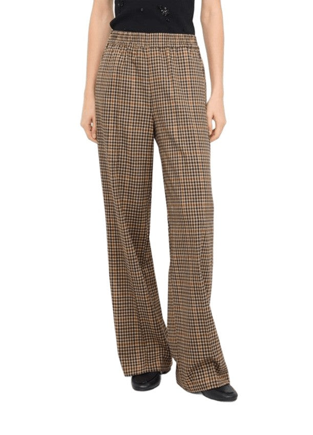 Liu Jo Beige High-Waisted Trousers With Flare Leg