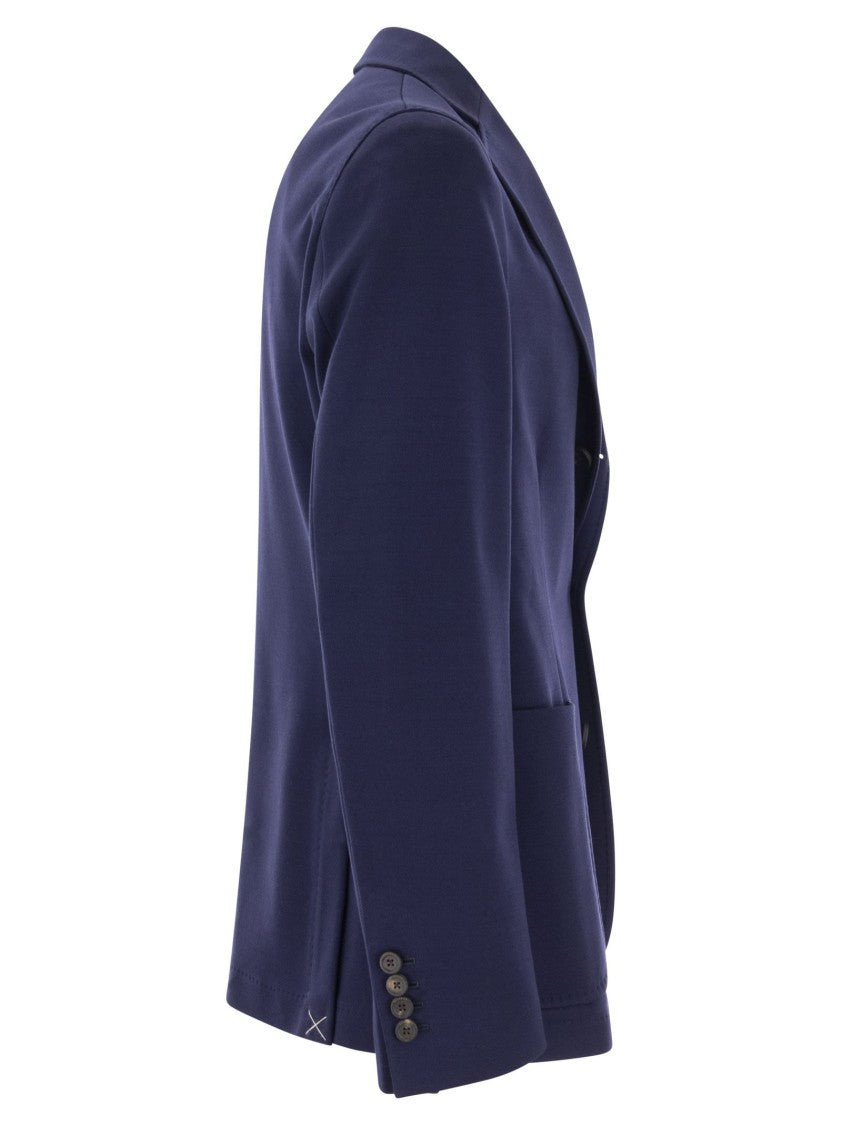 Peserico Single-Breasted Blazer In Cotton Blend