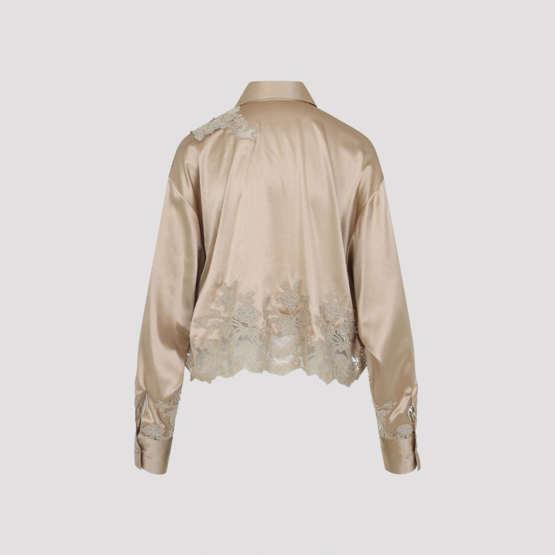 Ermanno Scervino Silk Shirt With Lace Detailing