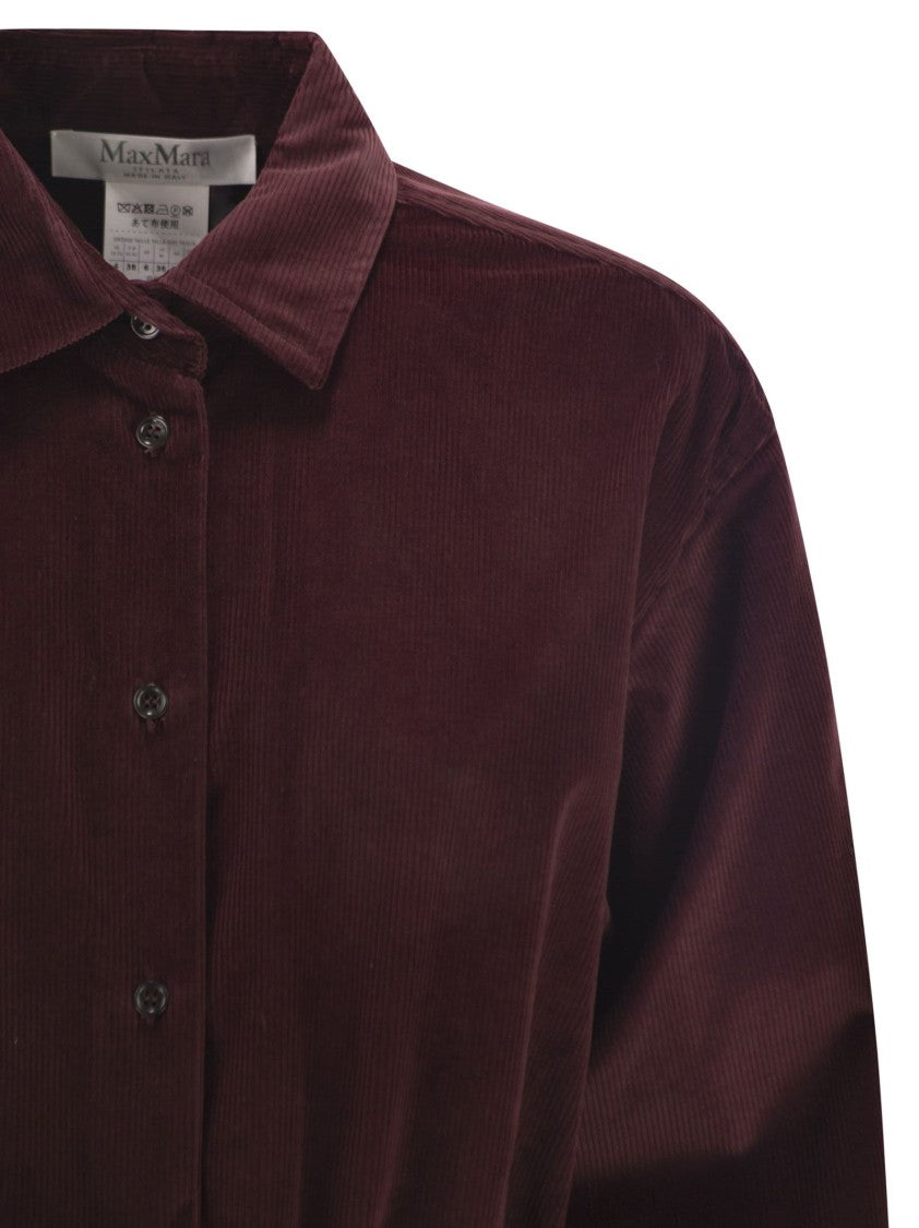 Max Mara Fertile Velvet Shirt Bodysuit