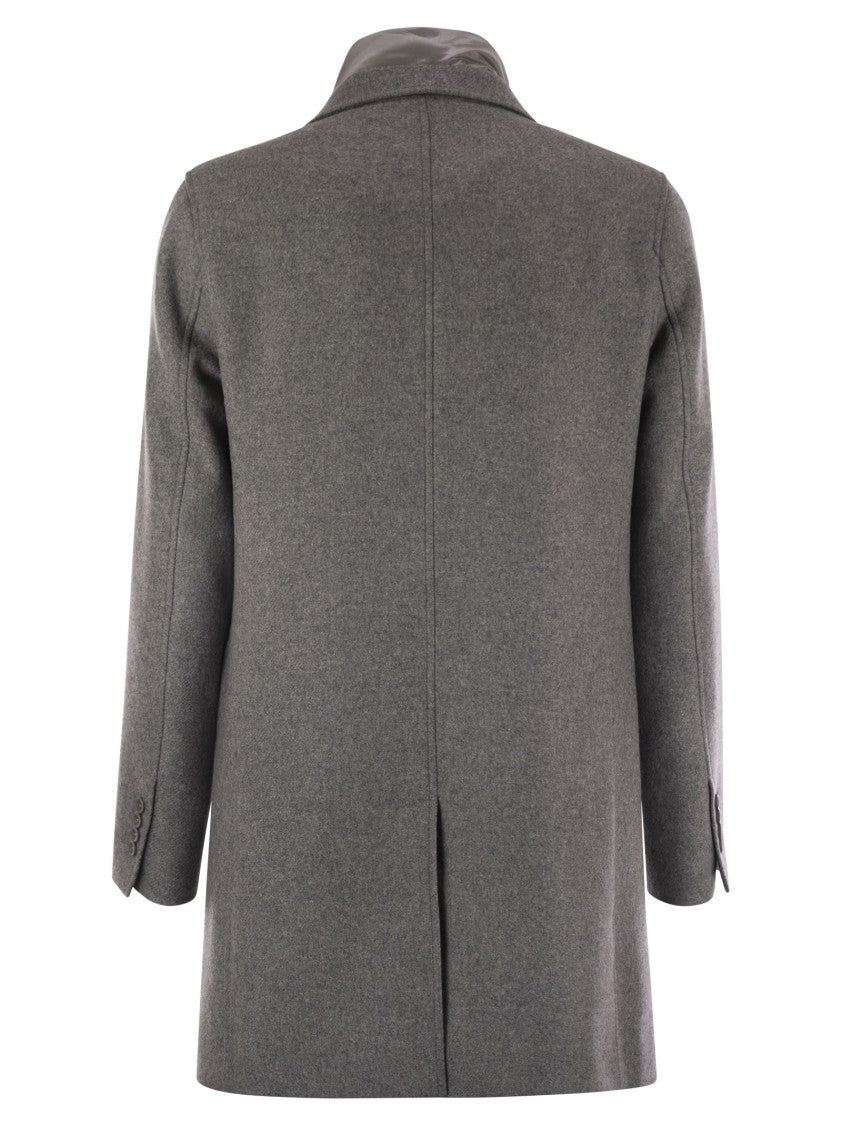 Herno Wool Coat With Bib