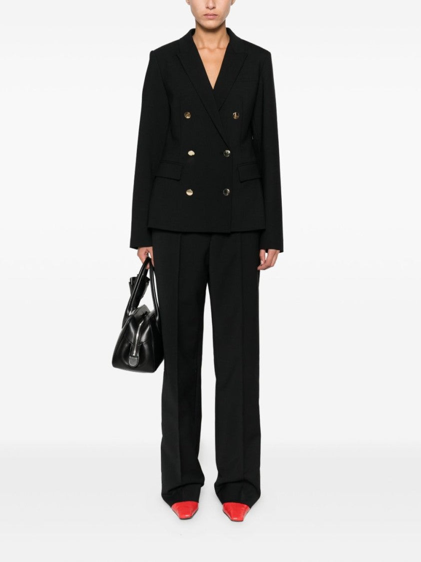 Semi Couture Tailored Double-Breasted Blazer With Gold-Tone Buttons