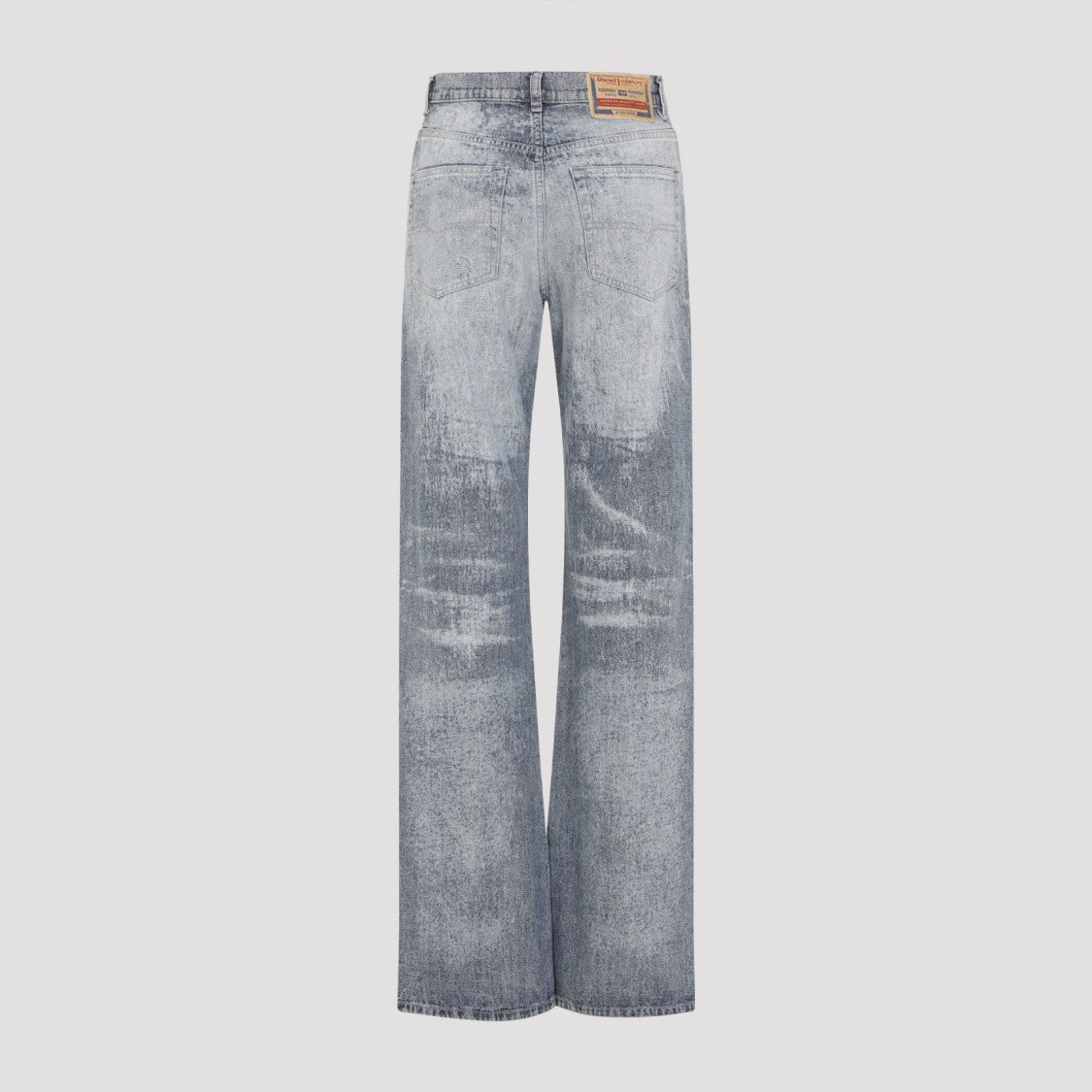 Diesel High-Waisted Wide-Leg Jeans With Vintage Acid-Wash Finish