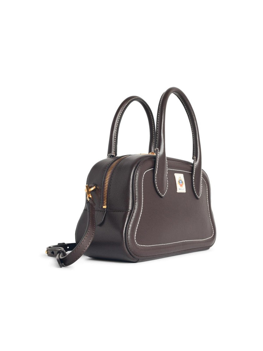 Bally Unda' Ebony Garnet Leather Bag