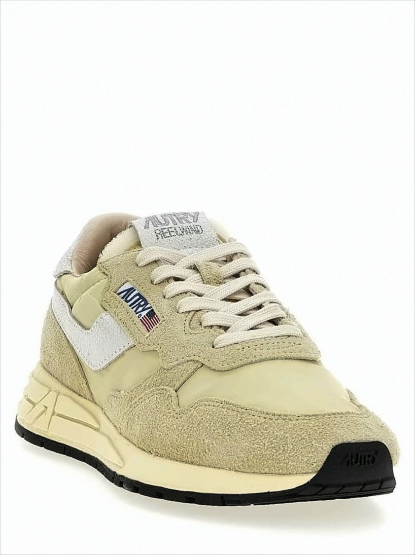 Autry Layered Suede And Nylon Sneakers With Textured Design